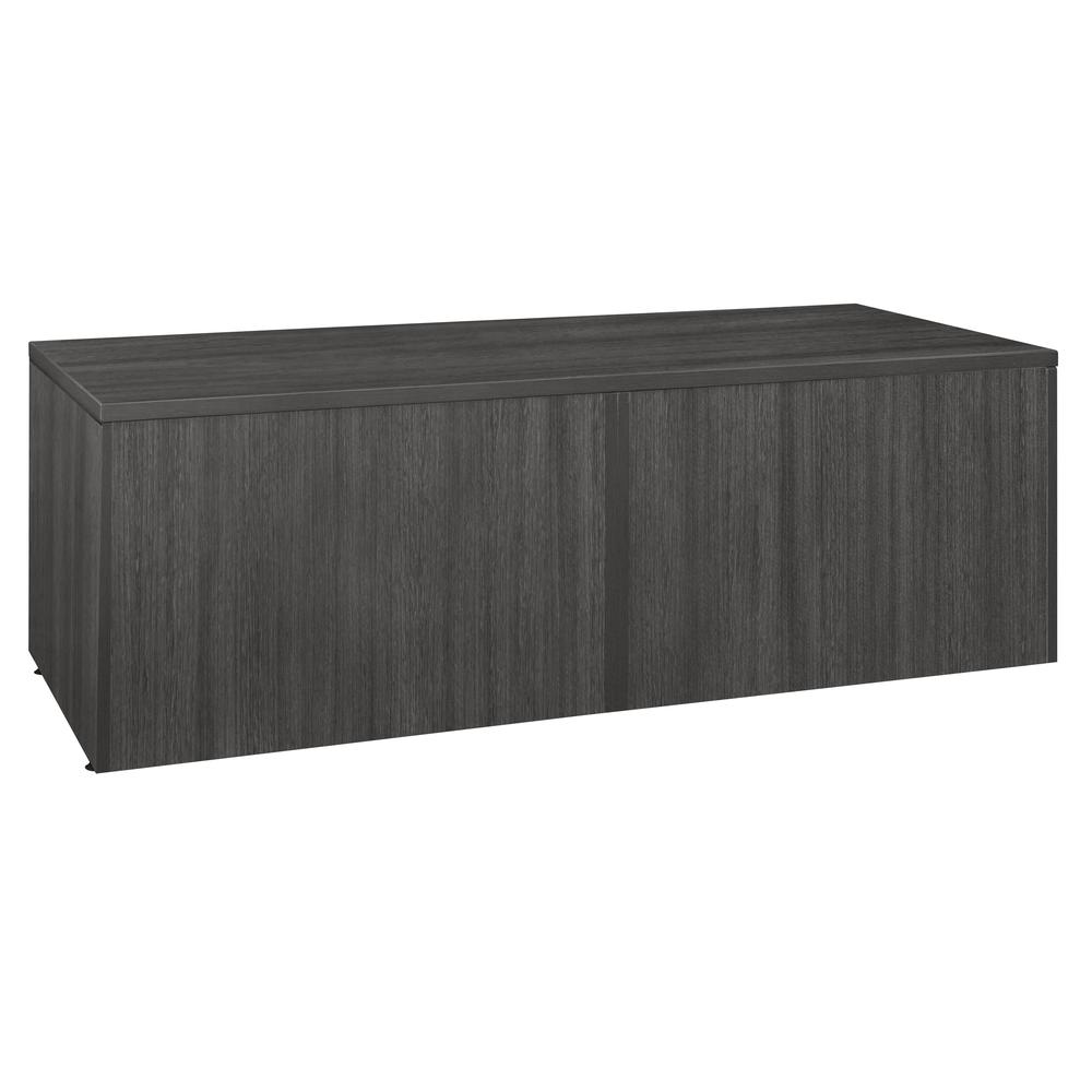 Legacy Double Open Shelf Low Credenza- Ash Grey. Picture 3