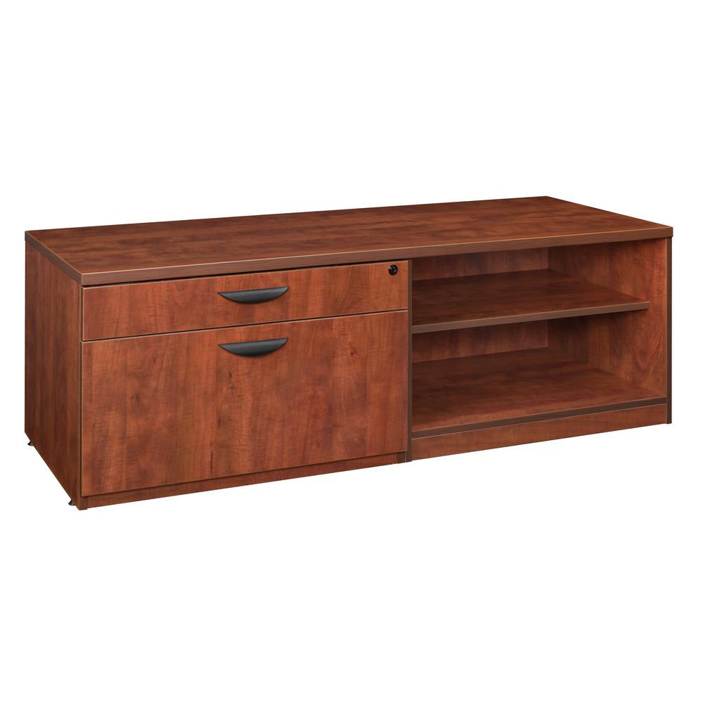 Legacy Lateral/Open Shelf Low Credenza- Cherry. Picture 1