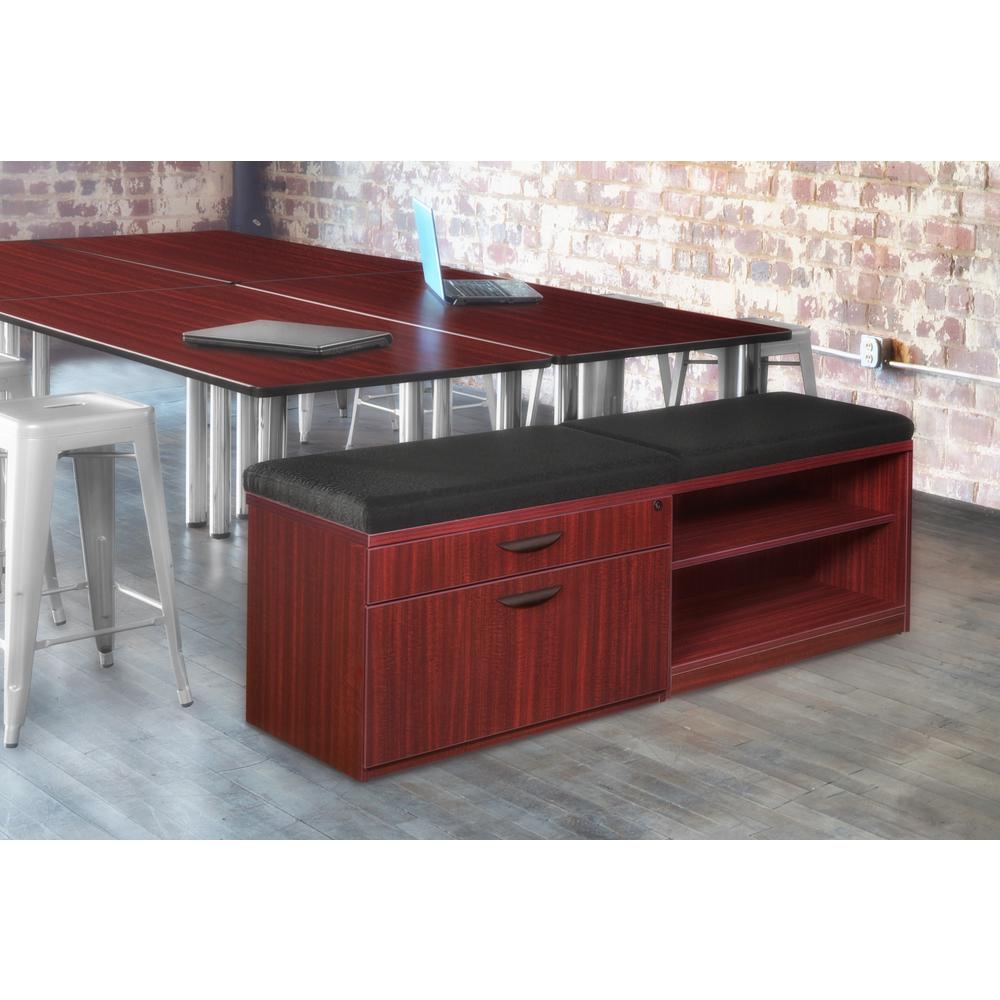Legacy Lateral/Open Shelf Low Credenza- Mahogany. Picture 7