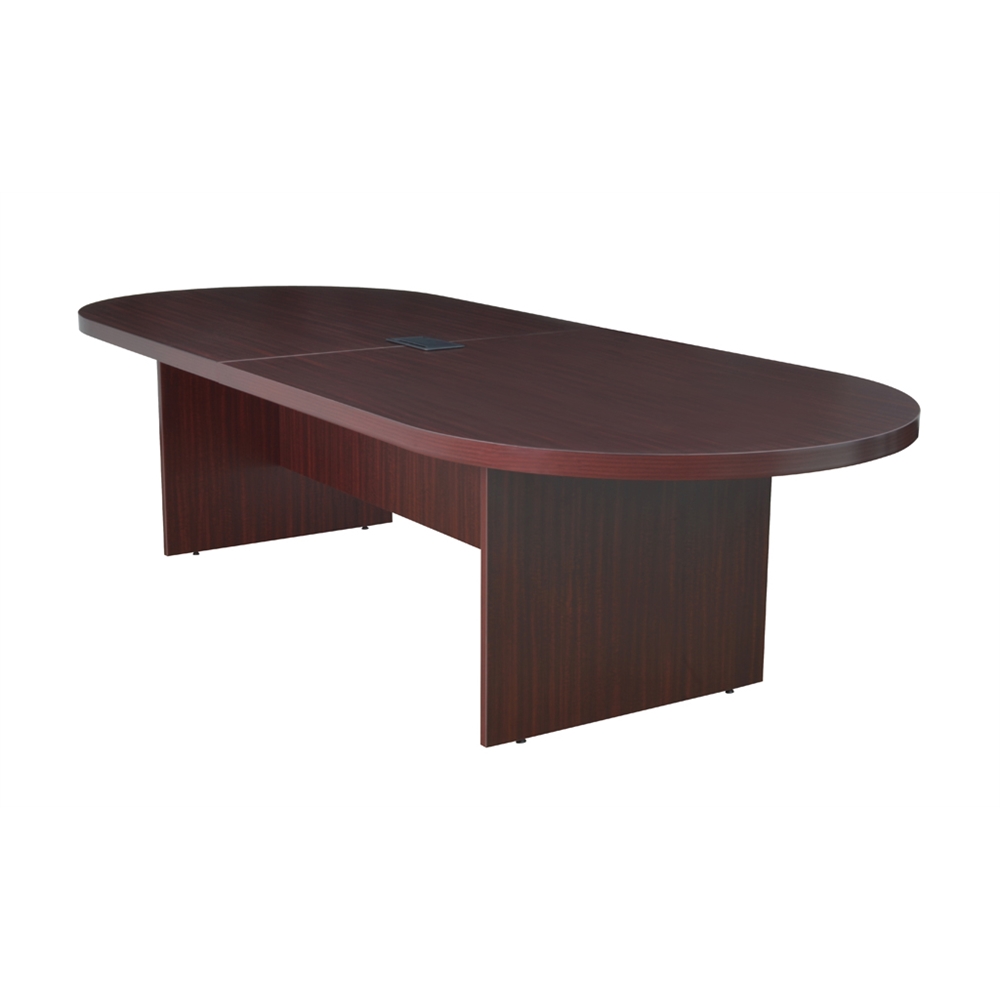 Legacy 120" Racetrack Conference Table with Power Data Grommet- Mahogany. Picture 1
