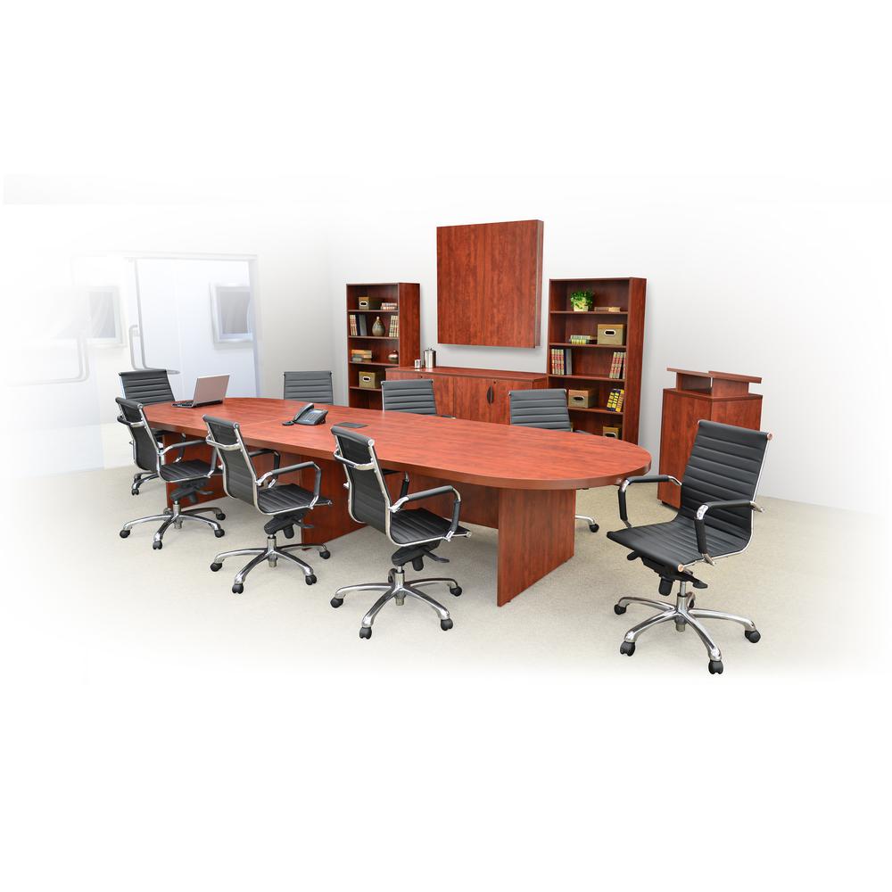 Legacy 144" Modular Racetrack Conference Table with Power Data Grommet- Cherry. Picture 2