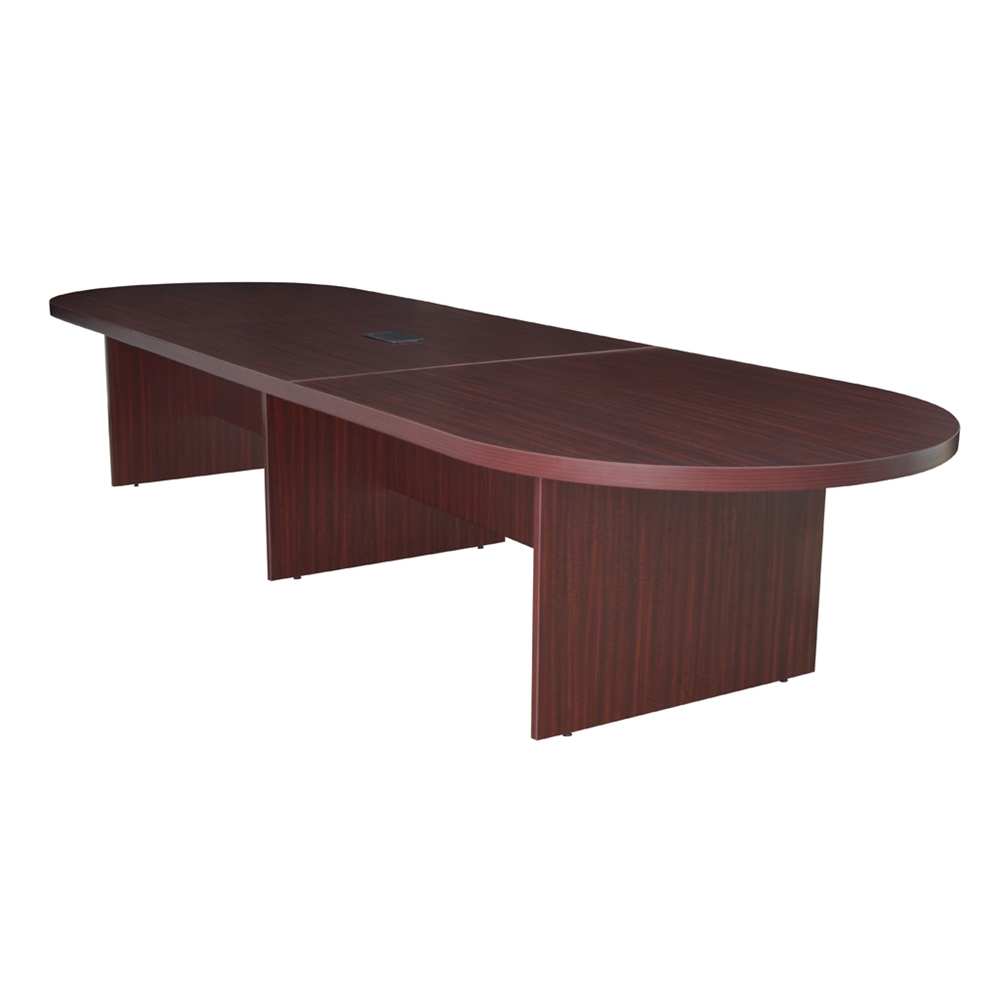 Legacy 168" Modular Racetrack Conference Table with Power Data Grommet- Mahogany. Picture 1