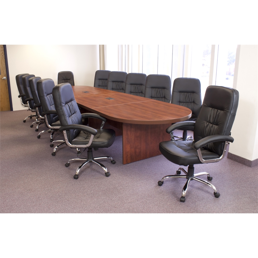 Legacy 192" Modular Racetrack Conference Table with 2 Power Data Grommets- Cherry. Picture 7