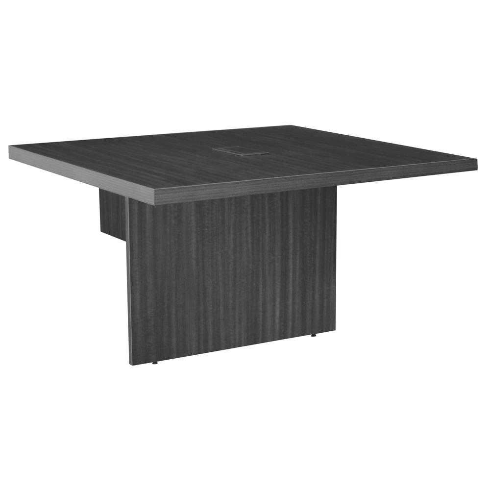Legacy 48" Modular Conference Table Extension with Power Data Grommet- Ash Grey. Picture 1