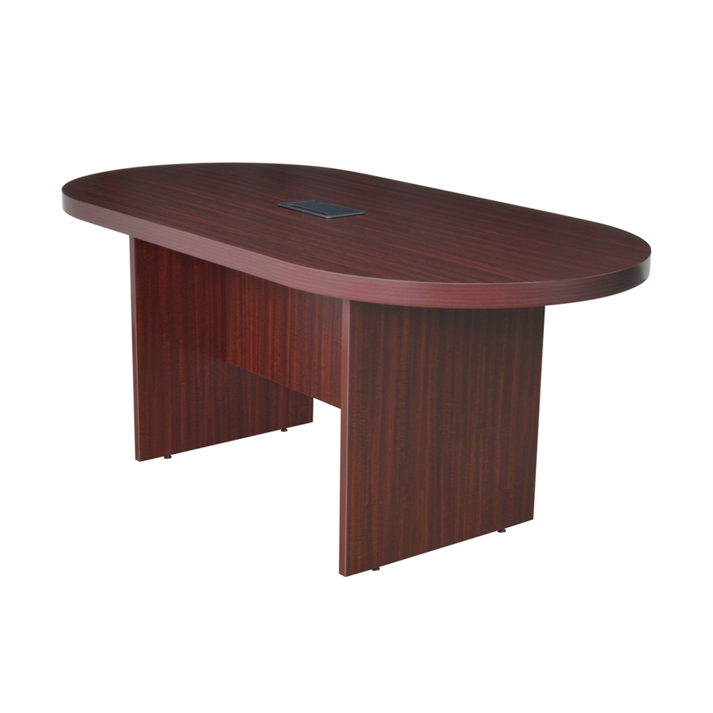Legacy 71" Racetrack Conference Table with Power Data Grommet- Mahogany. Picture 1