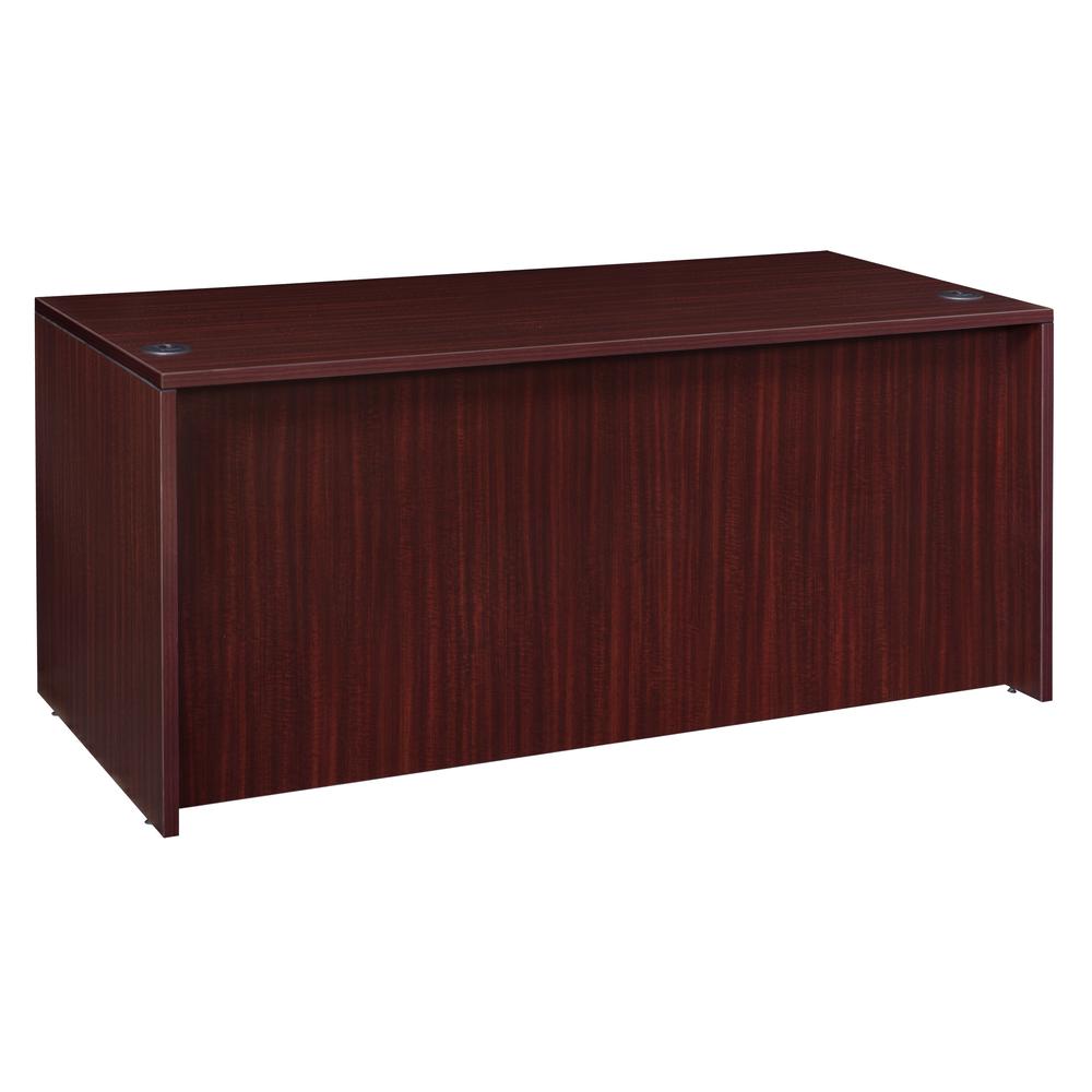 Legacy 66" Double Full Pedestal Desk- Mahogany. Picture 3