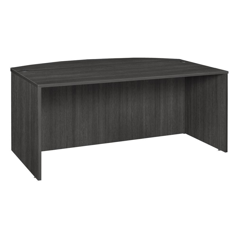 Legacy 71" Bowfront Desk Shell- Ash Grey. Picture 1