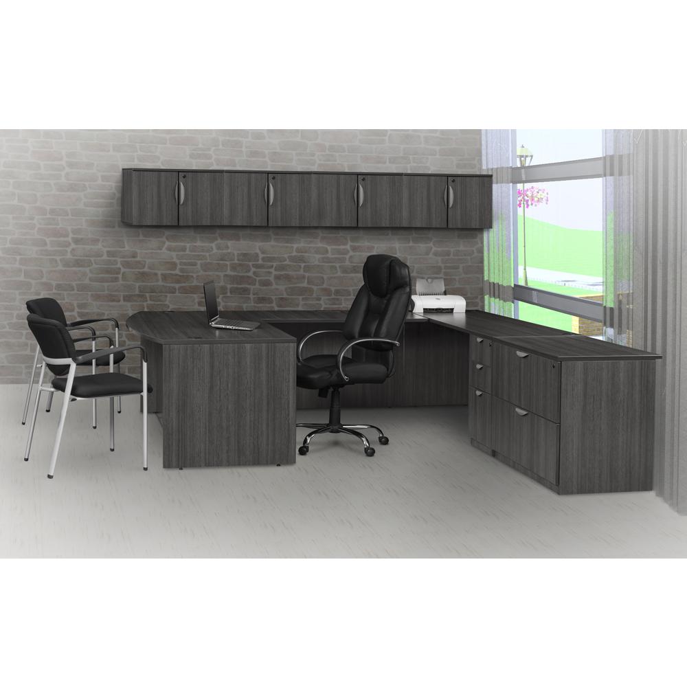 Legacy 71" Bowfront Desk Shell- Ash Grey. Picture 5