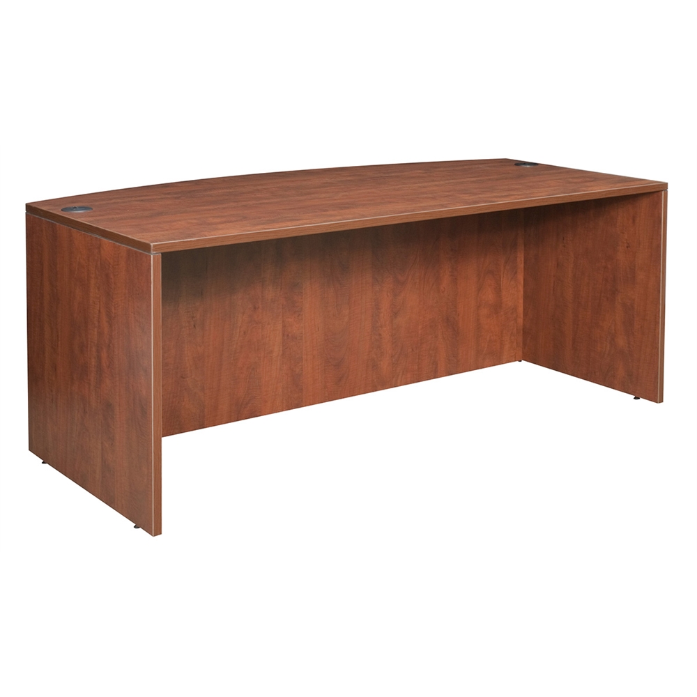 Legacy 71" Bowfront Desk Shell- Cherry. Picture 1