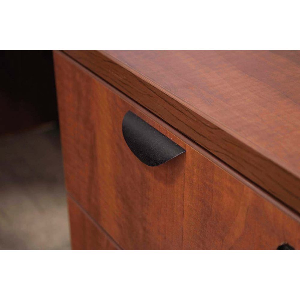 Legacy 71" Double Pedestal L-Desk with 47" Return- Mahogany. Picture 3