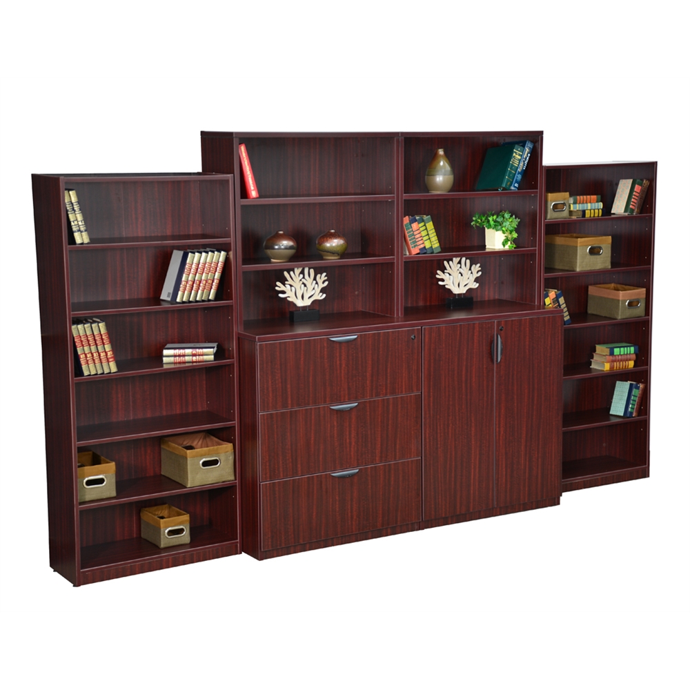 Legacy Stand Up Side to Side Storage Cabinet/ Lateral File- Mahogany. Picture 2
