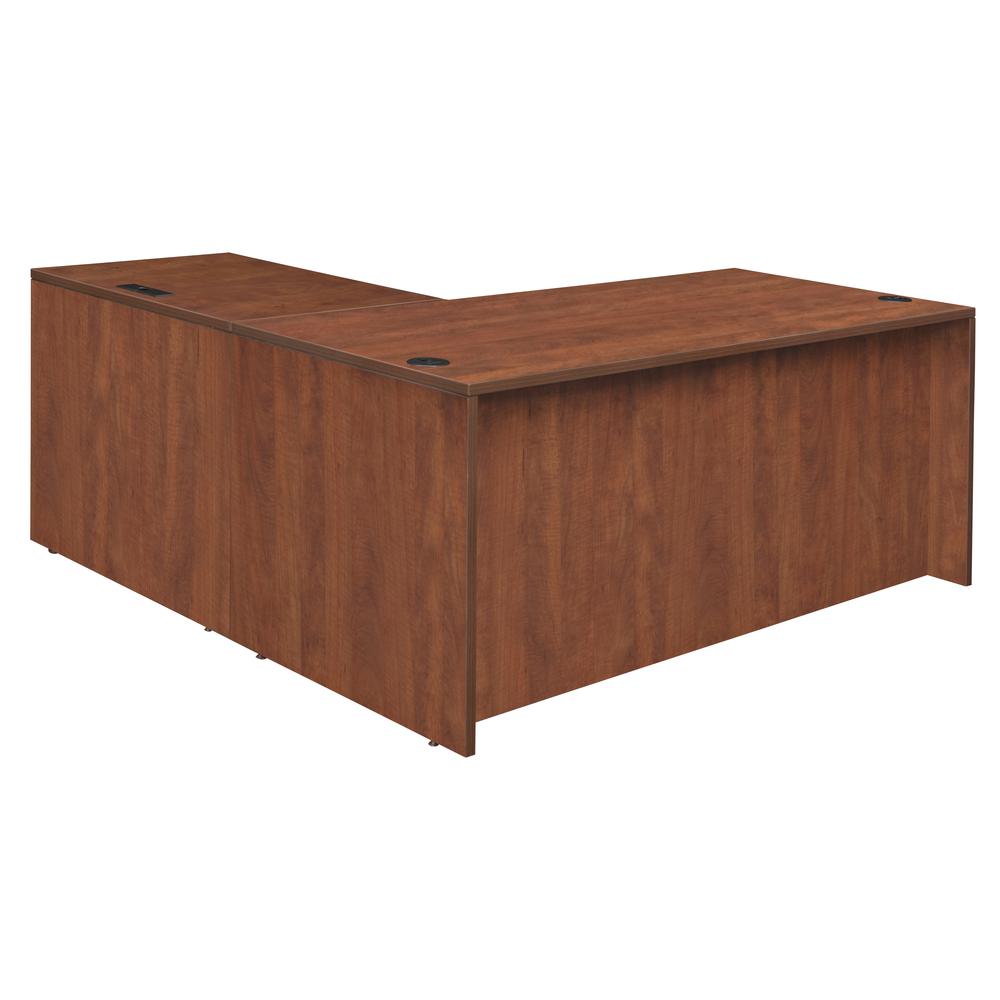 Legacy 60" Double Pedestal L-Desk with 35" Return- Cherry. Picture 2