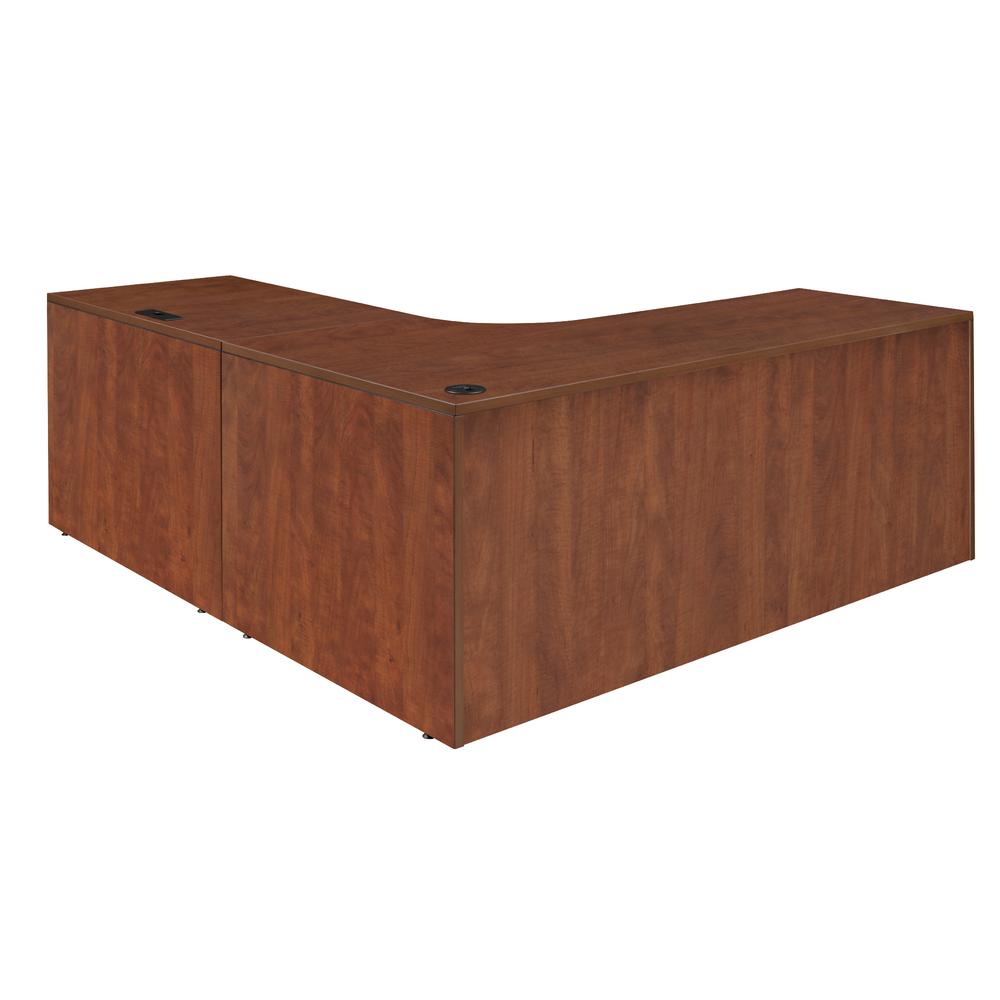 Legacy 71" Double Pedestal Right Corner Credenza with 35" Return- Cherry. Picture 2