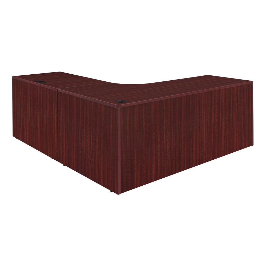 Legacy 71" Double Pedestal Right Corner Credenza with 35" Return- Mahogany. Picture 2
