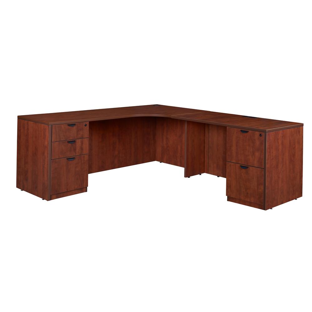 Legacy 71" Double Full Pedestal Right Corner Credenza- Cherry. The main picture.