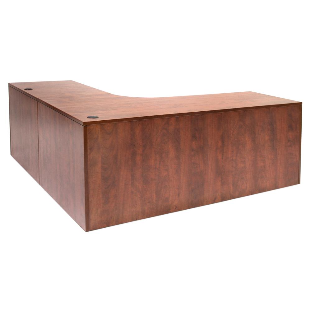 Legacy 71" Double Full Pedestal Right Corner Credenza- Cherry. Picture 3