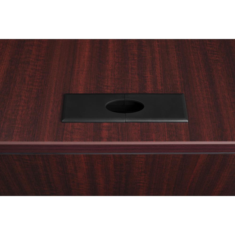 Legacy 66" L-Desk Shell with 47" Return Shell- Mahogany. Picture 4