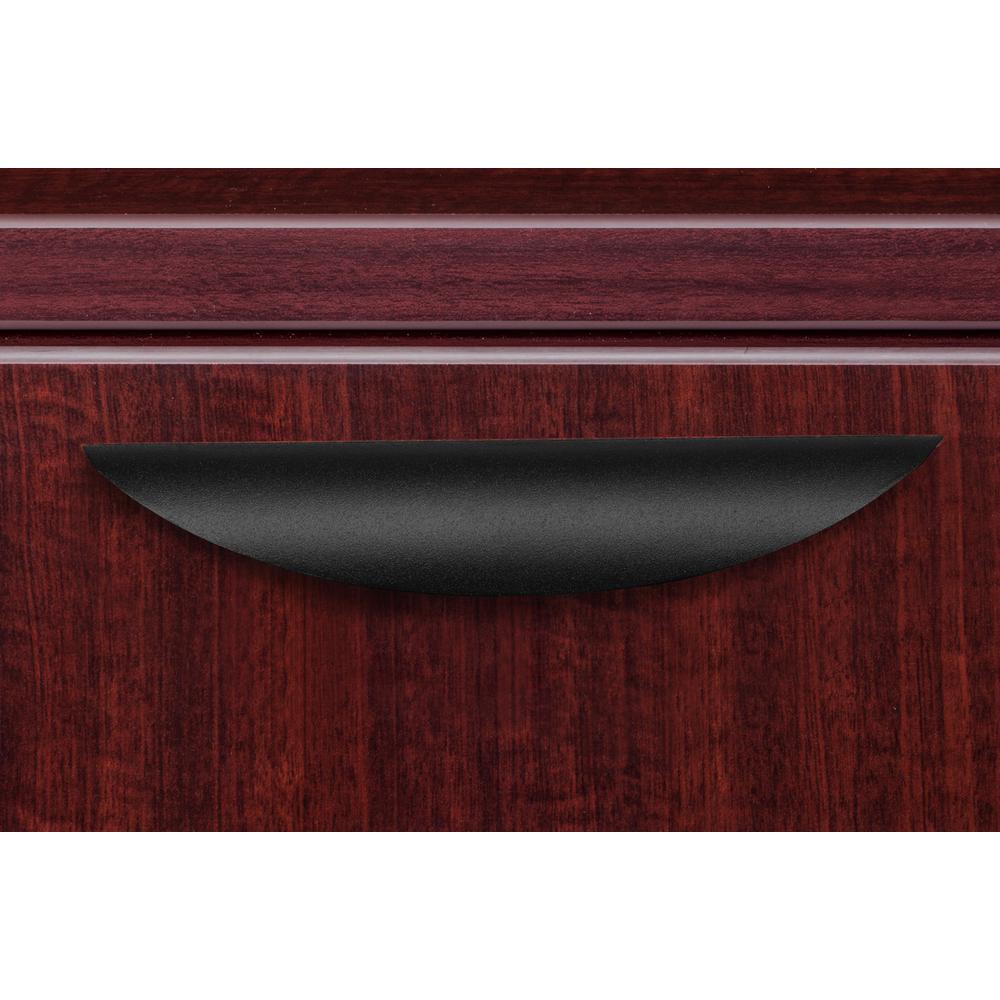 Legacy 71" Hi-Low Bow Front L-Desk Shell- Mahogany. Picture 5