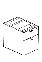 Legacy Box File Pedestal- Mahogany. Picture 1