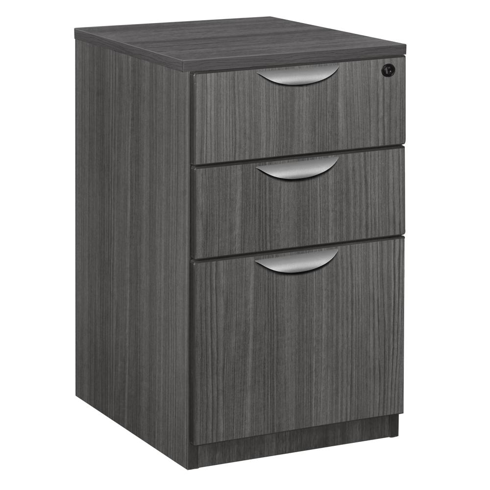 Legacy Deskside Box Box File Cabinet- Ash Grey. Picture 1