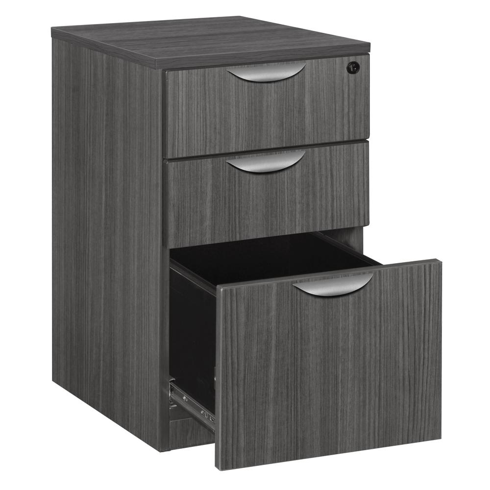 Legacy Deskside Box Box File Cabinet- Ash Grey. Picture 2