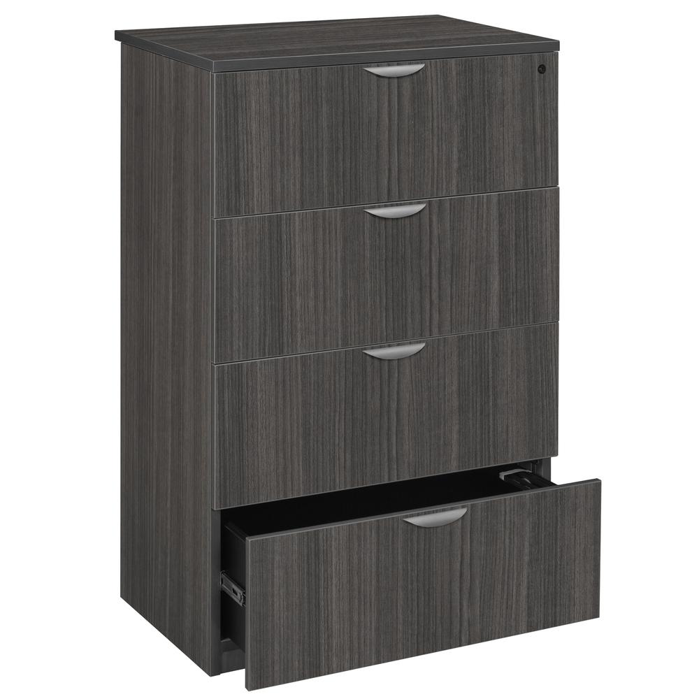 Legacy 4-Drawer Lateral File- Ash Grey. Picture 1