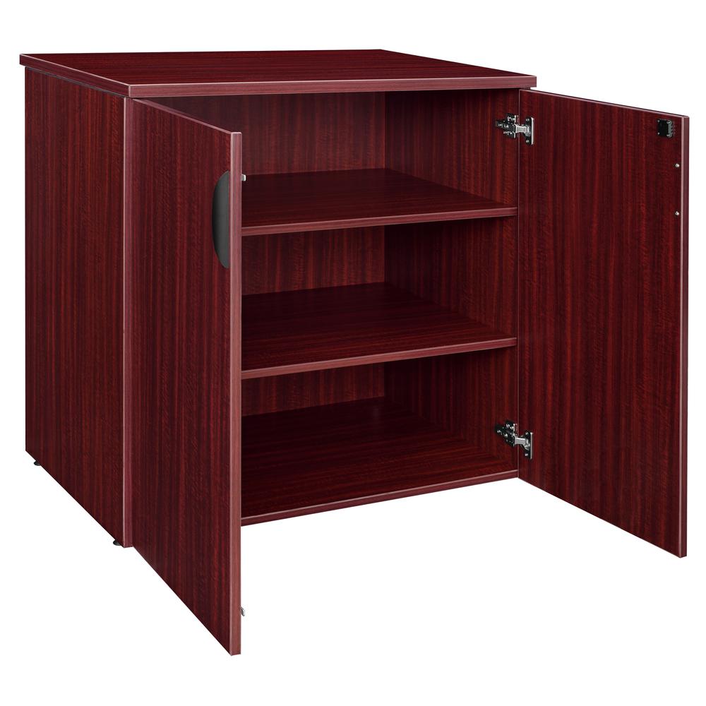 Legacy Lateral File with Stackable Storage Cabinet- Mahogany. Picture 4