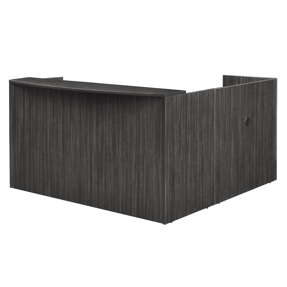 Legacy Double Box File Pedestal Reception Desk- Ash Grey. Picture 3