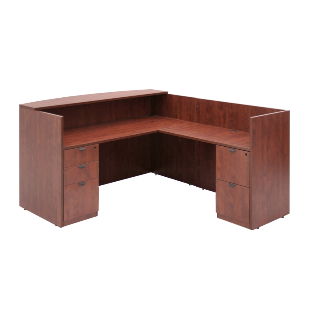 Legacy Box Box File/ File File Pedestal Reception Desk- Cherry. Picture 1