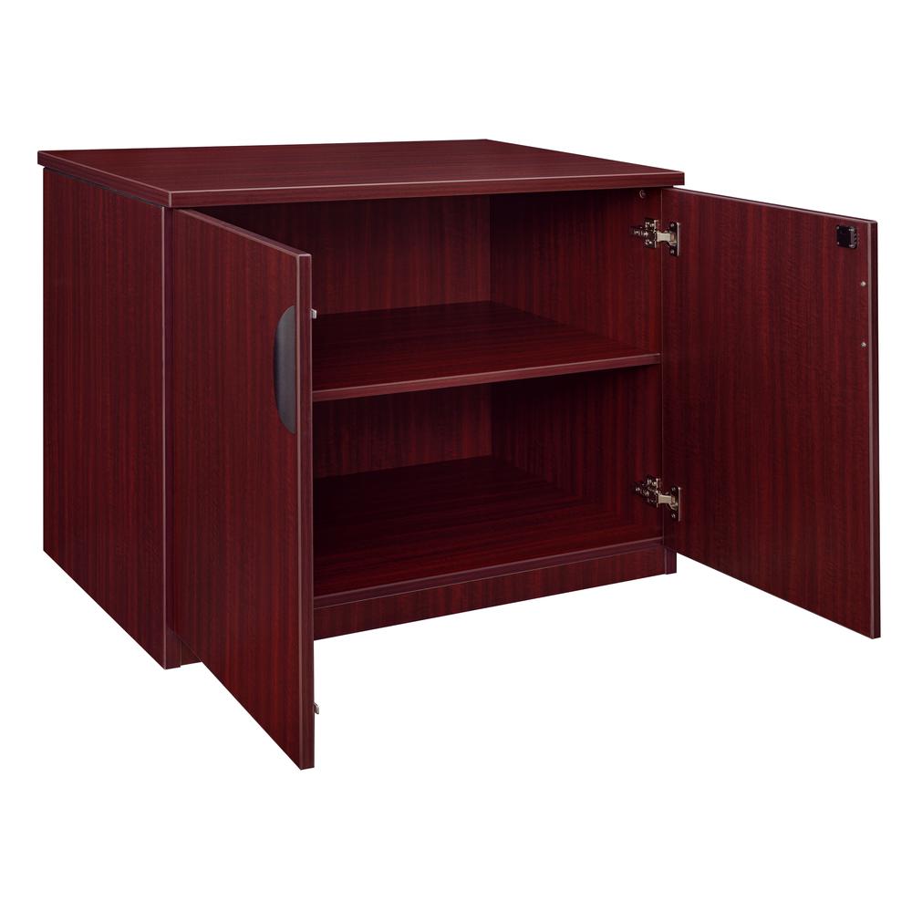 Legacy 29" Storage Cabinet with Open Hutch- Mahogany. Picture 4