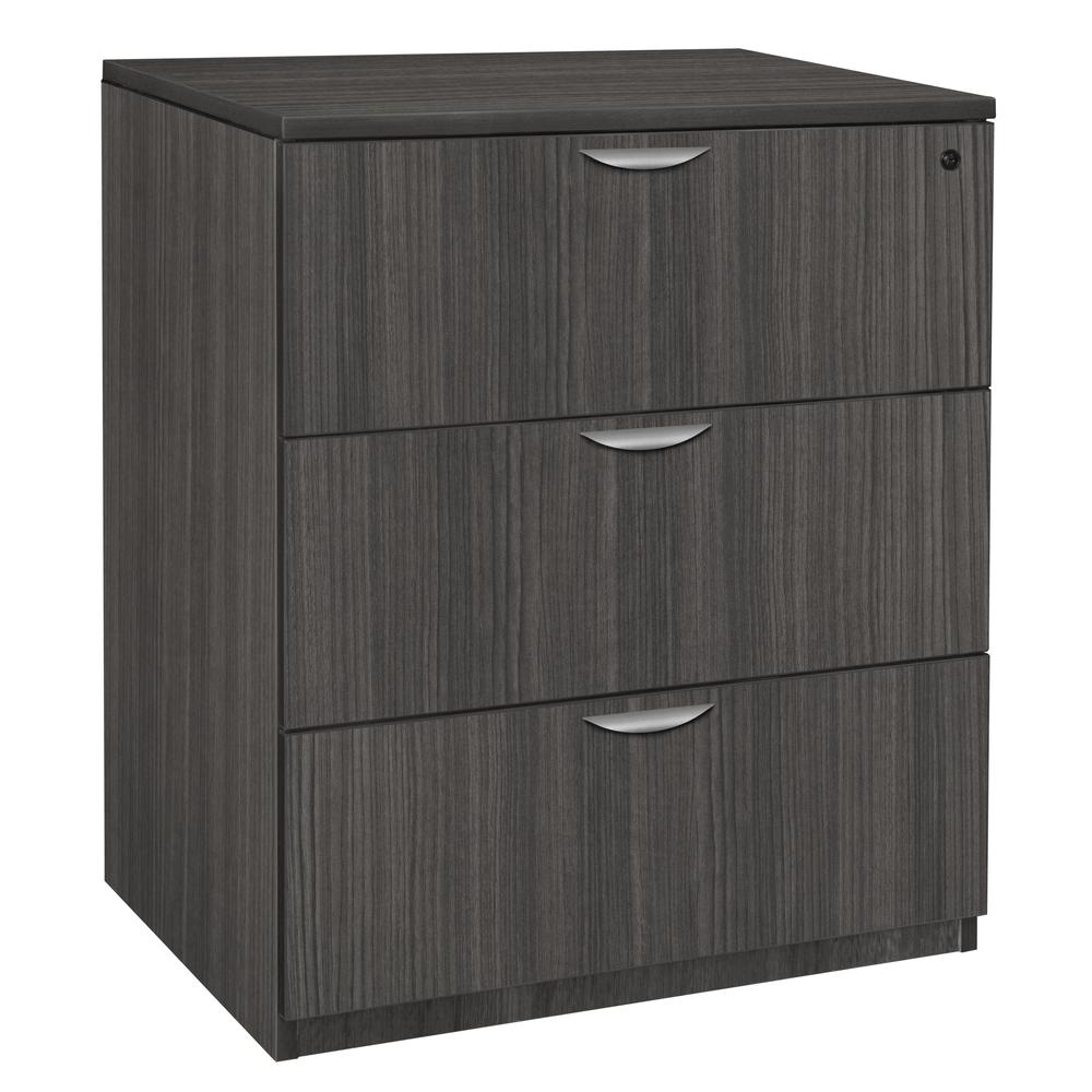 Legacy Stand Up Lateral File- Ash Grey. Picture 1