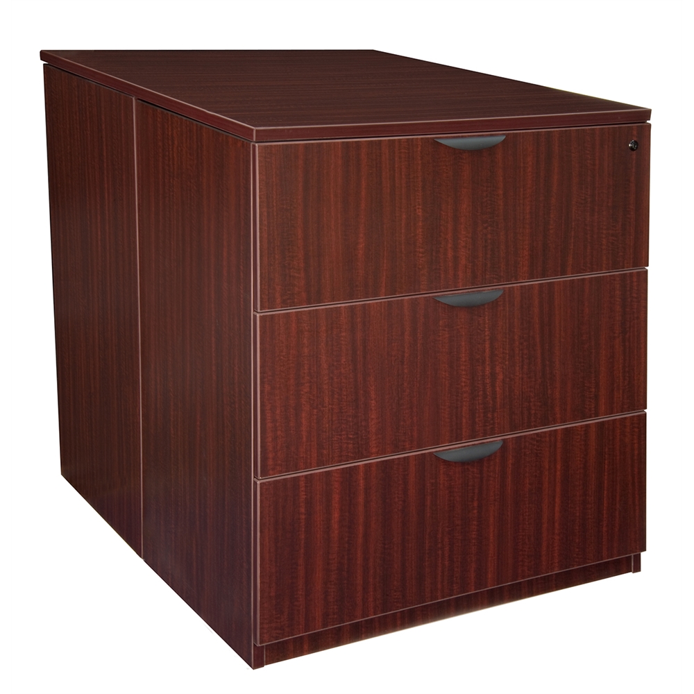 Legacy Stand Up Back to Back Lateral File/ Desk- Mahogany. Picture 1