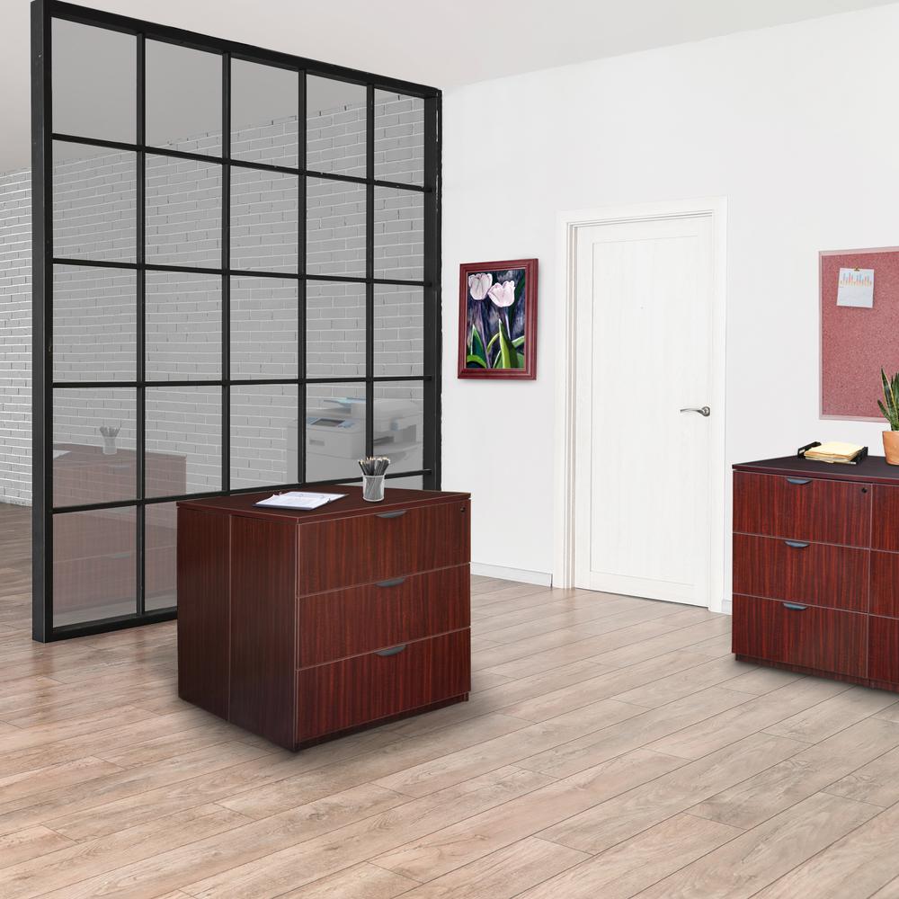 Legacy Stand Up Back to Back Lateral File/ Lateral File- Mahogany. Picture 6