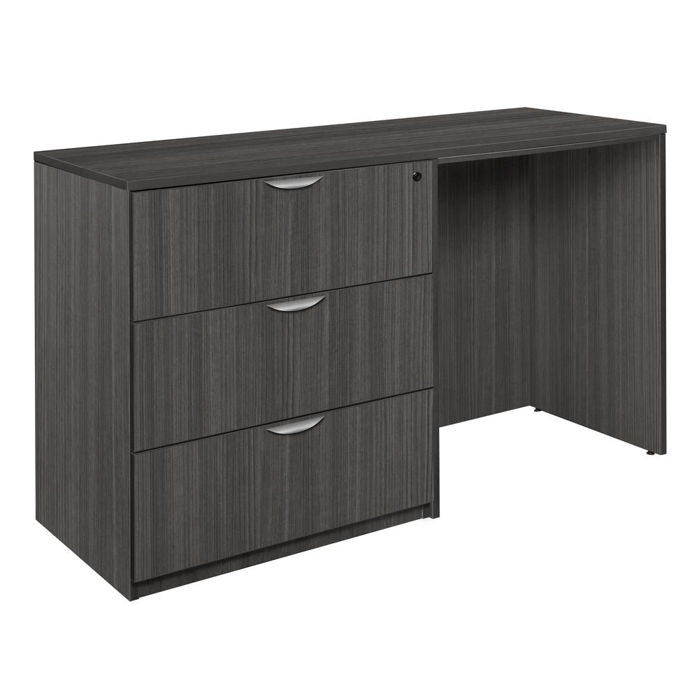 Legacy Stand Up Side to Side Lateral File/ Desk- Ash Grey. Picture 1