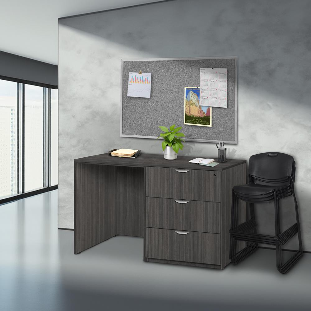 Legacy Stand Up Side to Side Lateral File/ Desk- Ash Grey. Picture 5