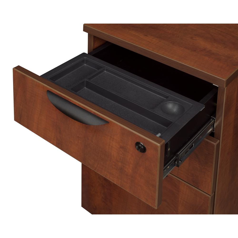 Legacy 42" Single Pedestal Desk with Pencil Drawer- Cherry. Picture 4