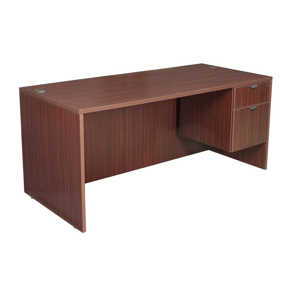 Legacy 60" Single Pedestal Desk- Mahogany. Picture 1