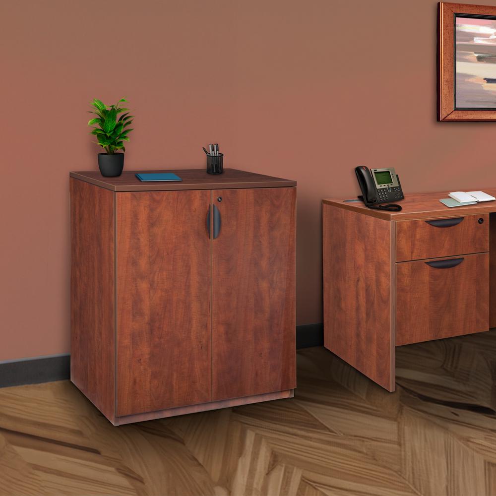 Legacy Stand Up Storage Cabinet- Cherry. Picture 2