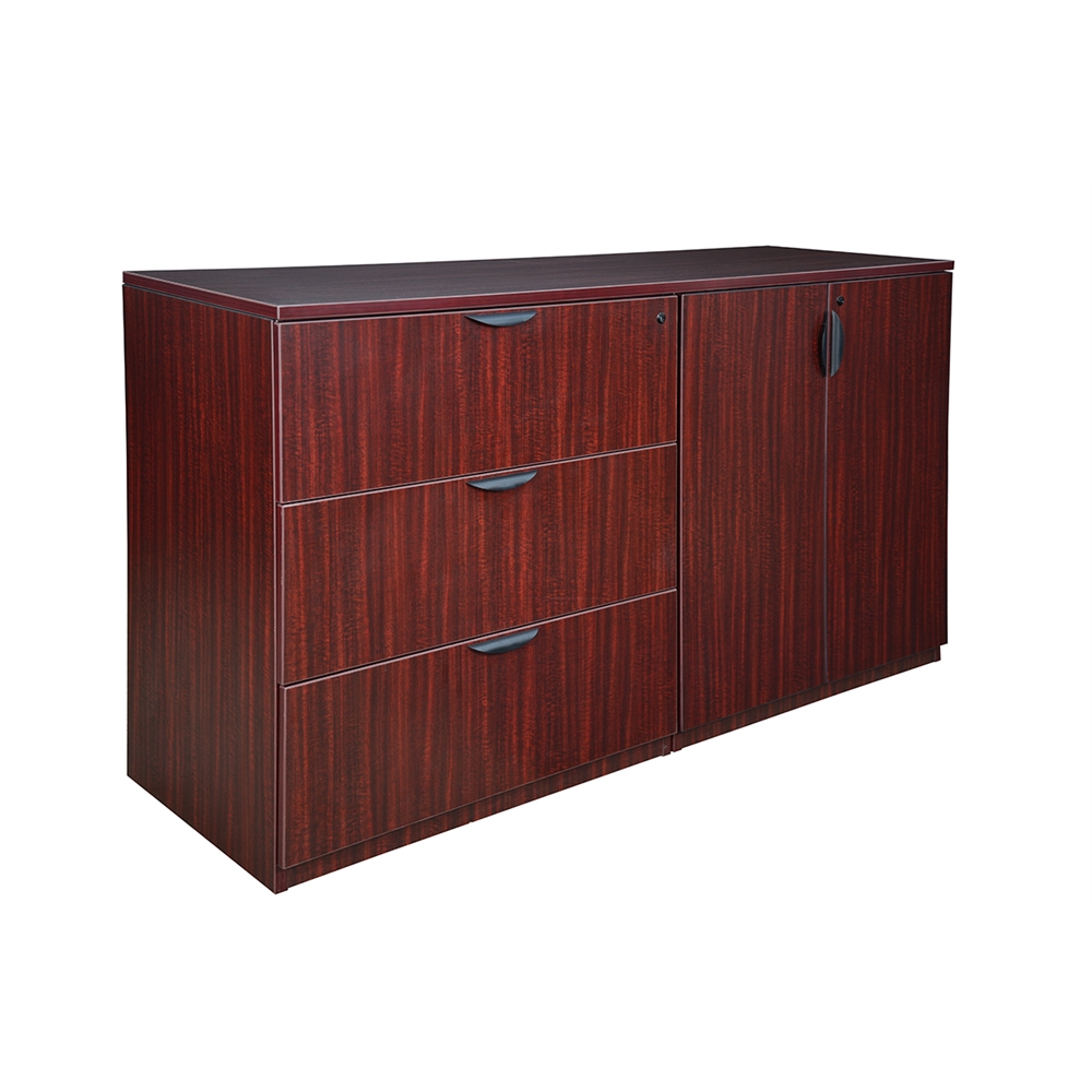 Legacy Stand Up Side to Side Storage Cabinet/ Lateral File- Mahogany. Picture 1