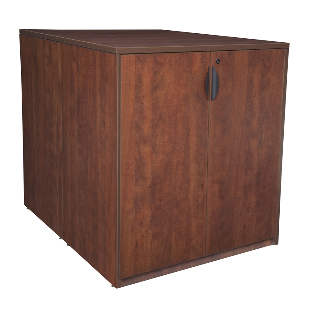 Legacy Stand Up Back to Back Storage Cabinet/ Desk- Cherry. Picture 1