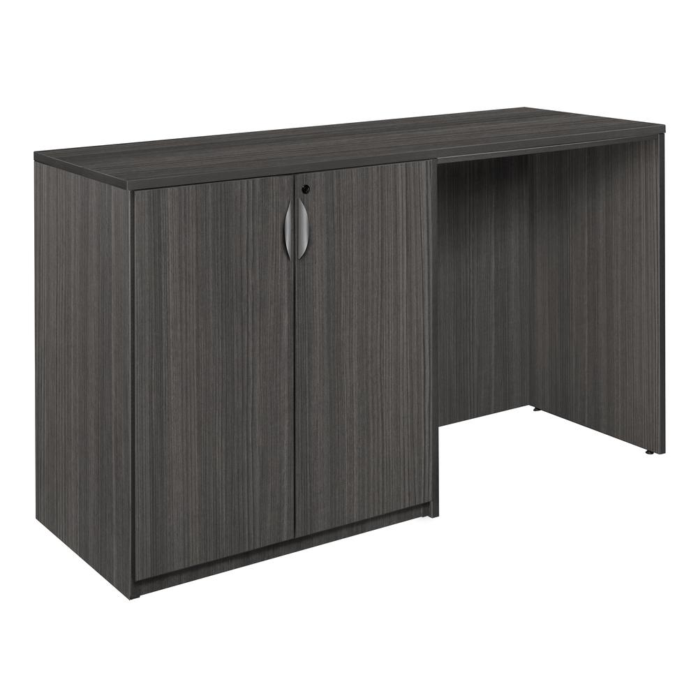 Legacy Stand Up Side to Side Storage Cabinet/ Desk- Ash Grey. Picture 1