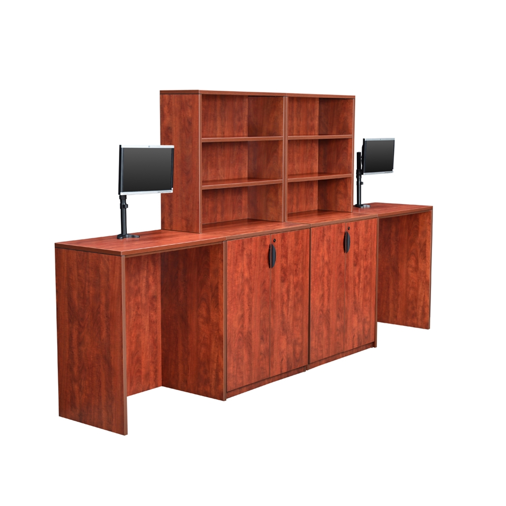 Legacy Stand Up Side to Side Storage Cabinet/ Desk- Cherry. Picture 2