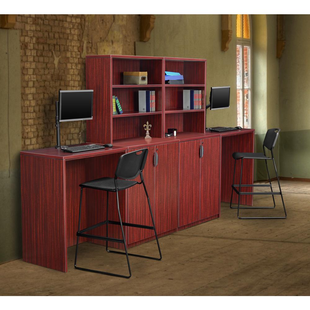 Legacy Stand Up Side to Side Storage Cabinet/ Desk- Mahogany. Picture 2