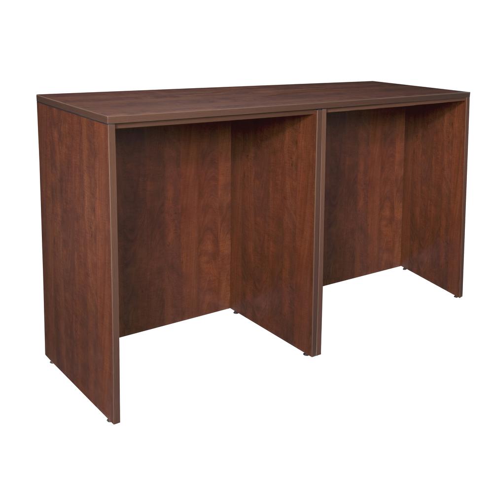 Legacy Stand Up Side to Side Desk/ Desk- Cherry. Picture 1