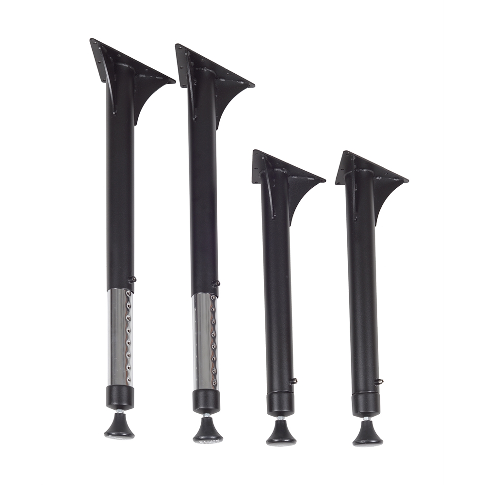 Kee Adjustable Leg, Black and Chrome (Set of 4). Picture 1