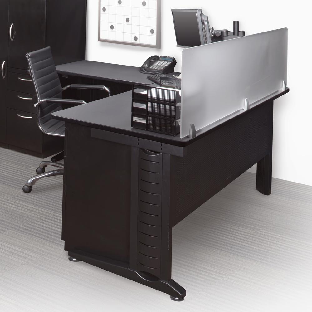 Fusion Computer Table Corner Leg- Black. Picture 3