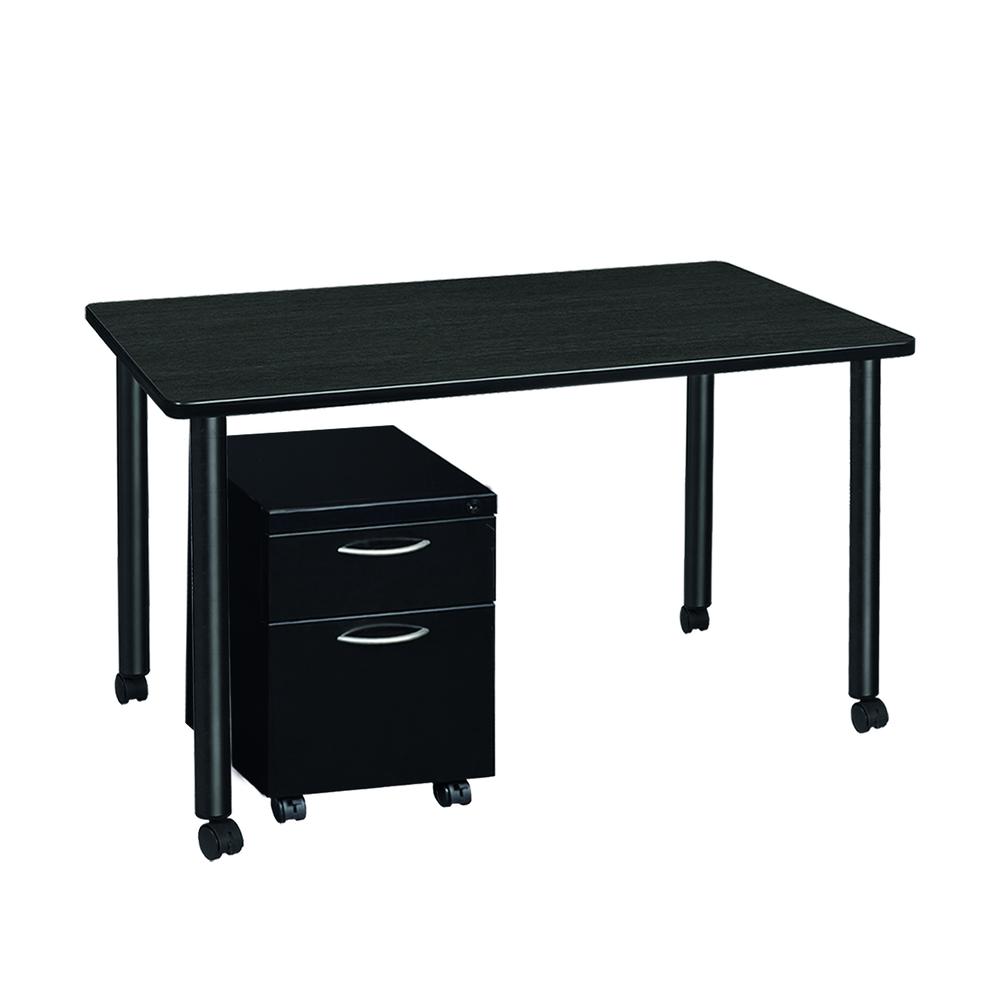 Regency Kee 48 x 24 in. Mobile Desk with Storage. Picture 5