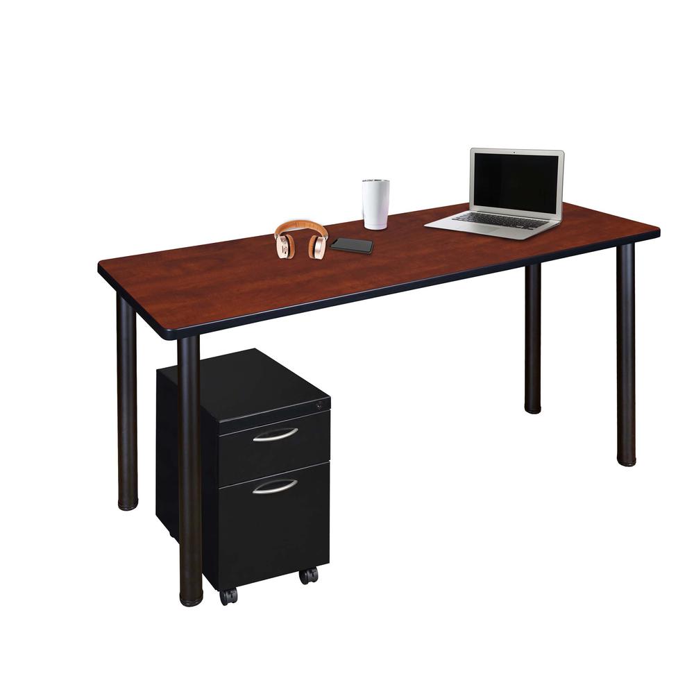 Regency Kee 48 x 24 in. Mobile Desk with Storage. Picture 2