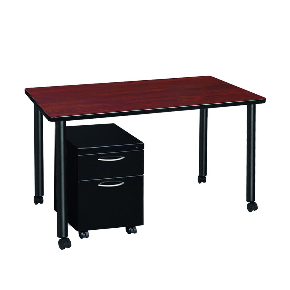 Regency Kee 48 x 24 in. Mobile Desk with Storage. Picture 3