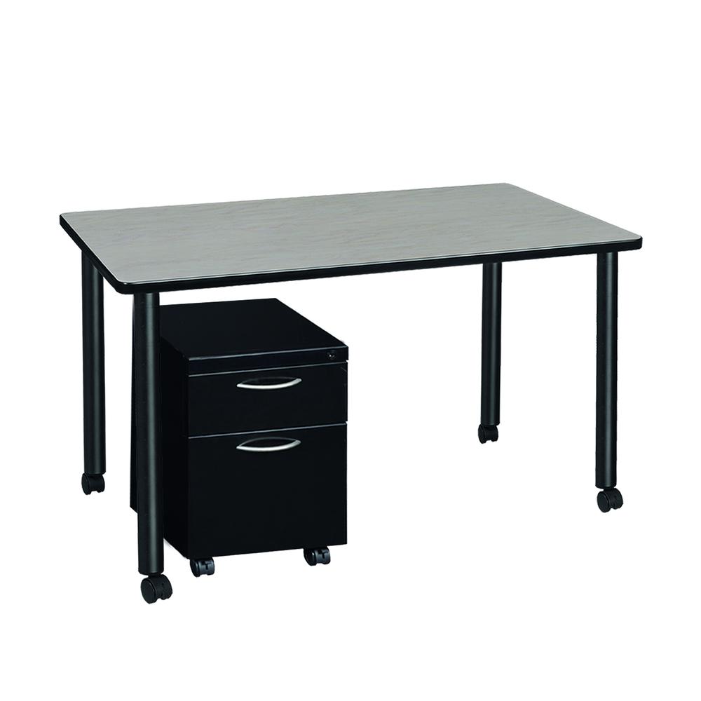 Regency Kee 48 x 24 in. Mobile Desk with Storage. Picture 5